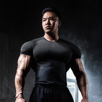 Seamless Geometric Jacquard Muscle-Fit Performance T-Shirt