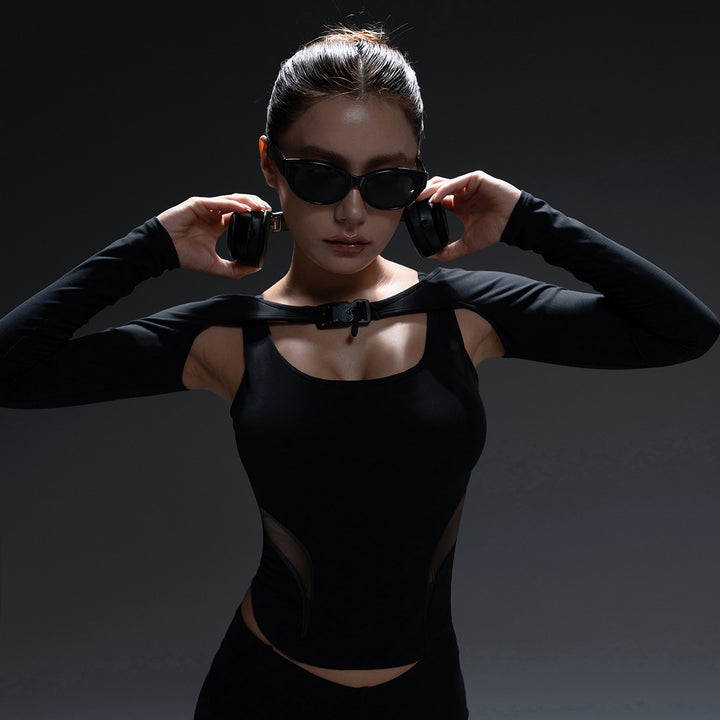 Two-Piece Set Long Sleeve+Soft Sculpt Shorts